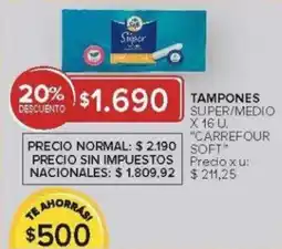 Carrefour Carrefour soft tampones super/medio oferta