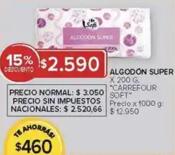 Carrefour Carrefour soft algodón super oferta