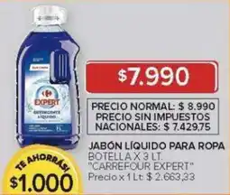 Carrefour Carrefour expert jabón líquido para ropa botella oferta