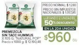 Carrefour Natural pop premezcla sin tacc hummus oferta
