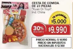 Carrefour Xuan di toys cesta de comida oferta