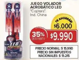 Carrefour Copters juego volador acrobatico led oferta