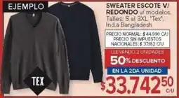 Carrefour Tex sweater escote v/ redondo v/ modelos oferta
