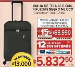 Carrefour Carrefour valija de tela oferta