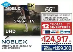 Carrefour Noblex smart tv de 65" oferta