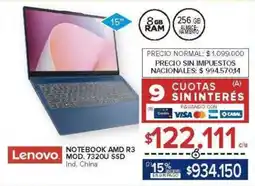 Carrefour Lenovo notebook amd r3 oferta