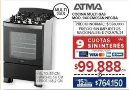 Carrefour Atma cocina multi gas oferta