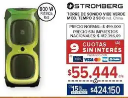 Carrefour Stromberg torre de sonido vibe verde oferta