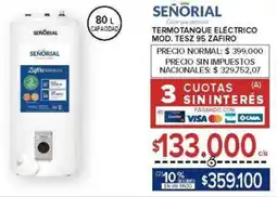 Carrefour Señorial termotanque eléctrico oferta