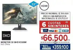 Carrefour Eko monitor 32" QHD K32QM oferta