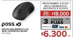 Carrefour Poss mouse inalámbrico oferta