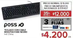 Carrefour Poss teclado con cable oferta