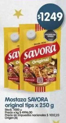 Supermercados Buenos Días Savora mostaza original tips oferta