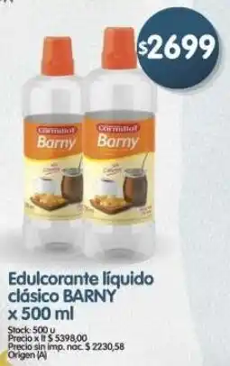 Supermercados Buenos Días Barny edulcorante líquido clásico oferta