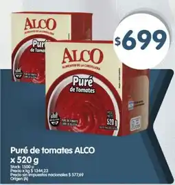 Supermercados Buenos Días Alco puré de tomates oferta
