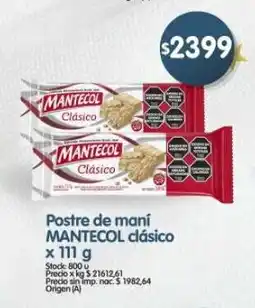 Supermercados Buenos Días Mantecol postre de maní clásico oferta