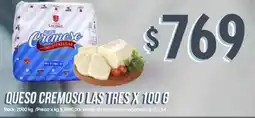 Supermercados Buenos Días Queso cremoso las tres oferta