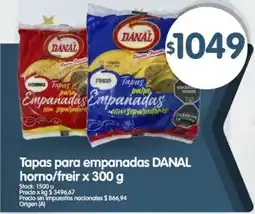 Supermercados Buenos Días Danal tapas para empanadas horno/freir oferta