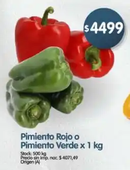 Supermercados Buenos Días Pimiento rojo o pimiento verde oferta
