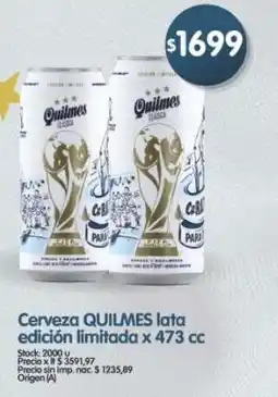 Supermercados Buenos Días Quilmes cerveza edición limitada oferta