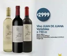 Supermercados Buenos Días Juan de juana vino varietales oferta