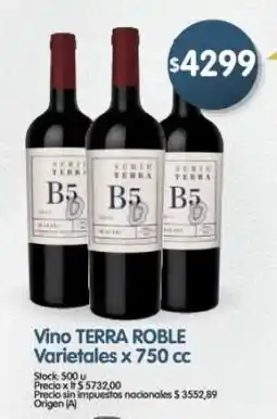 Supermercados Buenos Días Terra roble vino varietales oferta