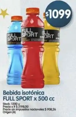 Supermercados Buenos Días Full sport bebida isotónica oferta