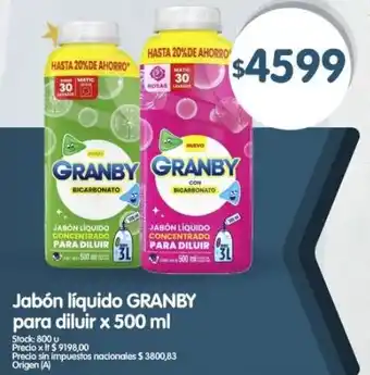 Granby jabón líquido para diluir