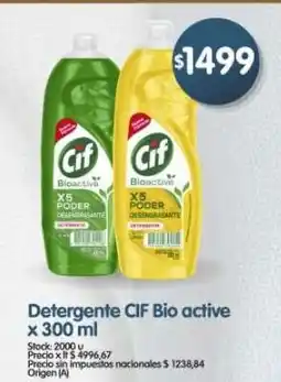 Supermercados Buenos Días Cif detergente bio active oferta