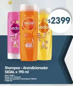 Supermercados Buenos Días Sedal shampoo-acondicionador oferta