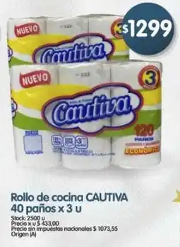 Supermercados Buenos Días Cautiva rollo de cocina oferta