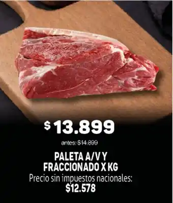 Paleta a/vy fraccionado