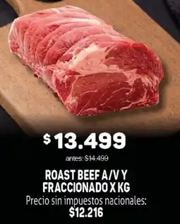 Makro Roast beef a/vy fraccionado oferta