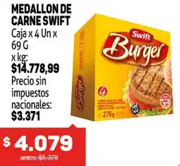 Makro Medallon de carne swift caja oferta
