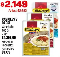 Makro Villa d'agri ravioles variedad oferta