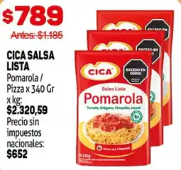 Makro Cica salsa lista pomarola / pizza oferta