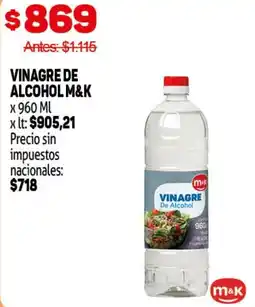 Makro M&K vinagre de alcohol oferta