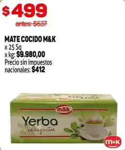 Makro M&K mate cocido oferta