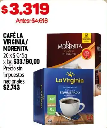 La virginia/ morenita café