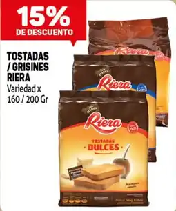 Makro Riera tostadas /grisines variedad oferta