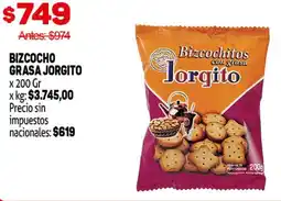 Makro Bizcocho grasa jorgito oferta