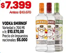 Makro Smirnof vodka variedad oferta