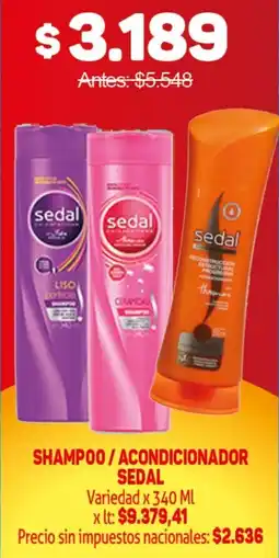 Makro Sedal shampoo/acondicionador variedad oferta