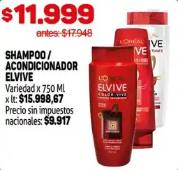 Makro Elvive shampoo / acondicionador variedad oferta