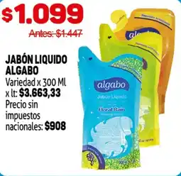 Makro Algabo jabón liquido variedad oferta