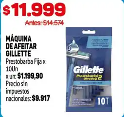Makro Gillette máquina de afeitar prestobarba fija oferta