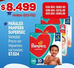 Makro Pampers pañales supersec variedad oferta