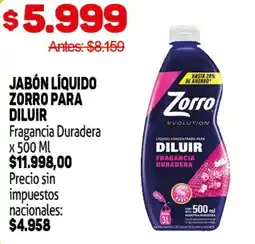 Makro Zorro jabón líquido para diluir fragancia duradera oferta