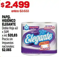 Makro Elegante papel higiénico doble hoja oferta