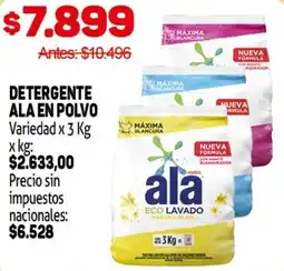 Makro Ala detergente en polvo variedad oferta